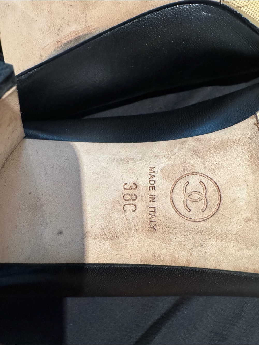 Authentic Chanel Black Leather Camellia Block Heel Pumps – Size 38C - Picture 12 of 15